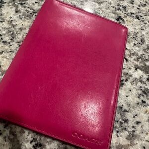 Coach Fuchsia Leather Travel Accessory